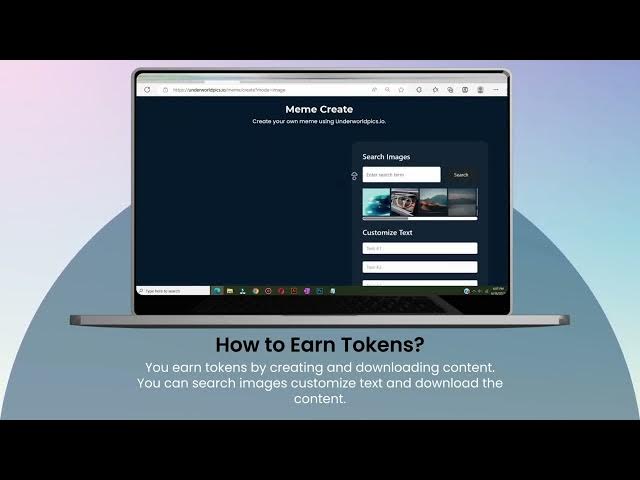 Earn tokens on Underworldpics tutorial video